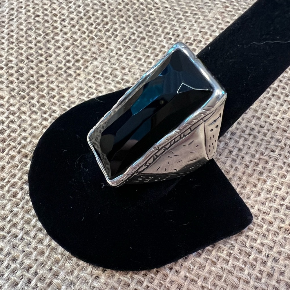 Gorgeous Silpada Bold Statement Ring Black Tie On… - image 6